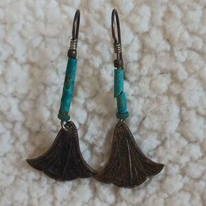 Southwestern dangle earrings w/turquoise